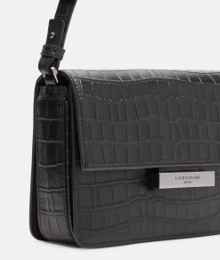 New LIEBESKIND BERLIN Kroko Alex Crossbody M schwarz