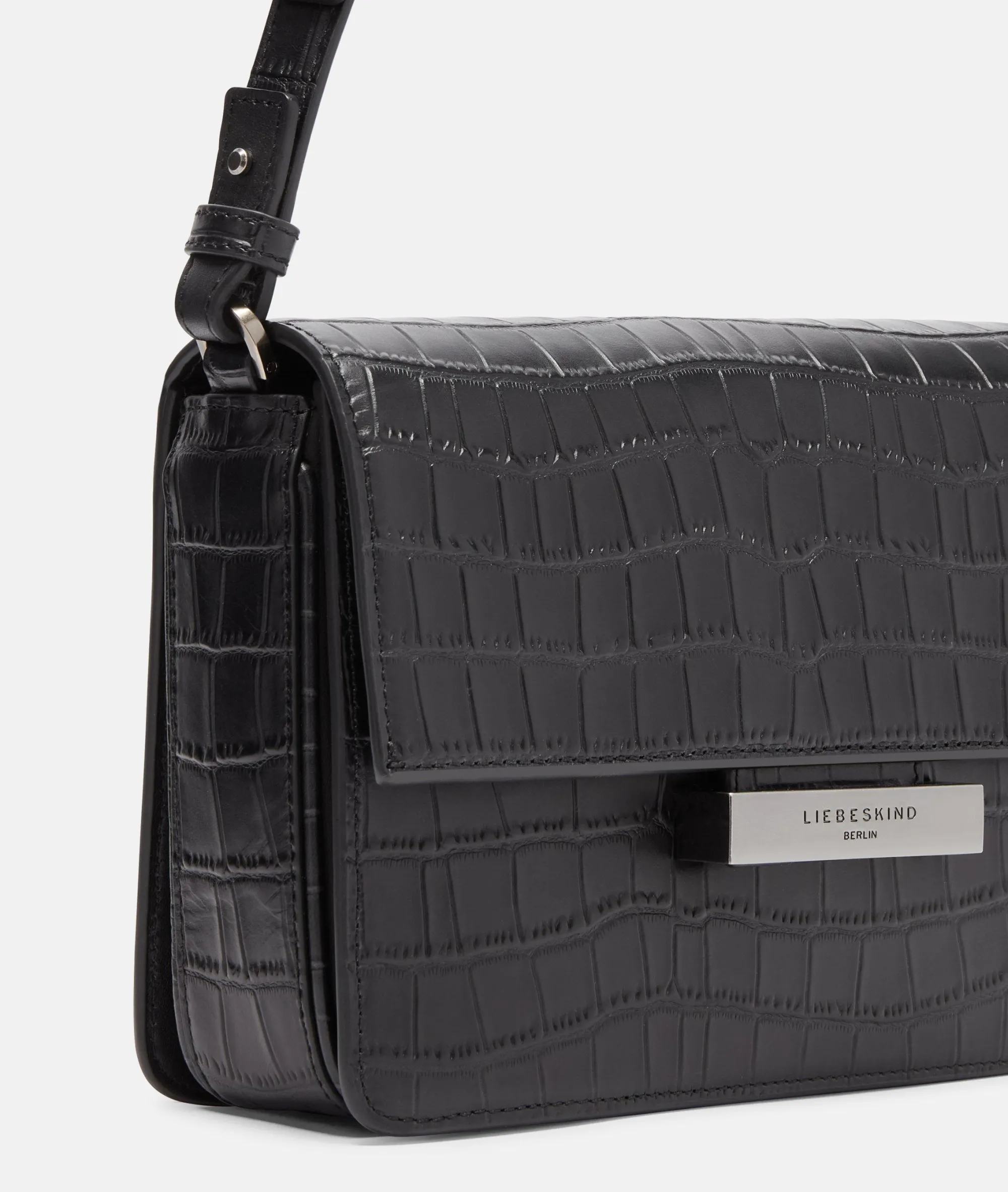 New LIEBESKIND BERLIN Kroko Alex Crossbody M schwarz