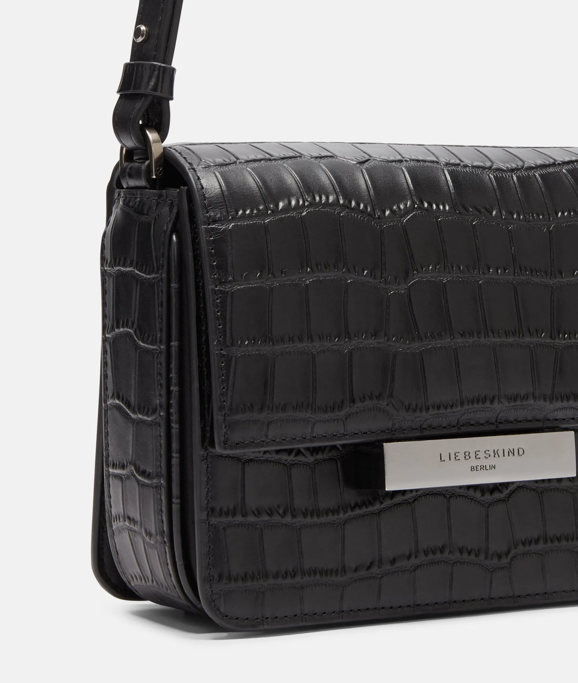New LIEBESKIND BERLIN Kroko Alex Crossbody S schwarz