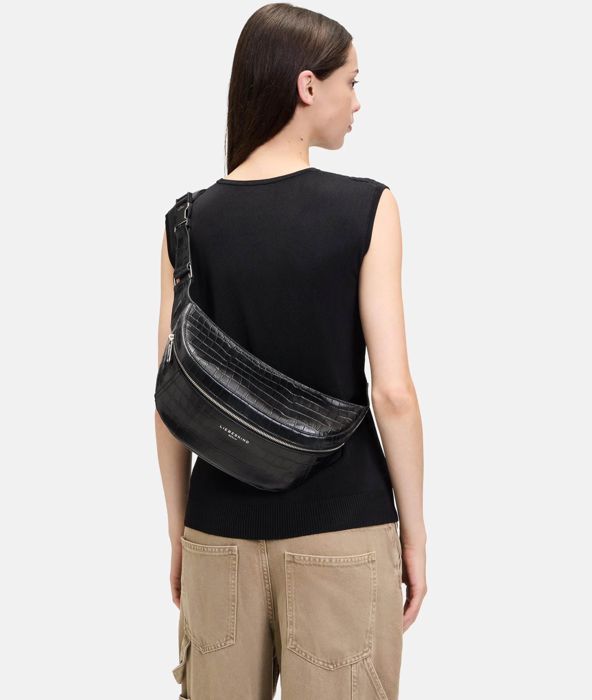 Discount LIEBESKIND BERLIN Kroko Chudy Belt-Bag schwarz