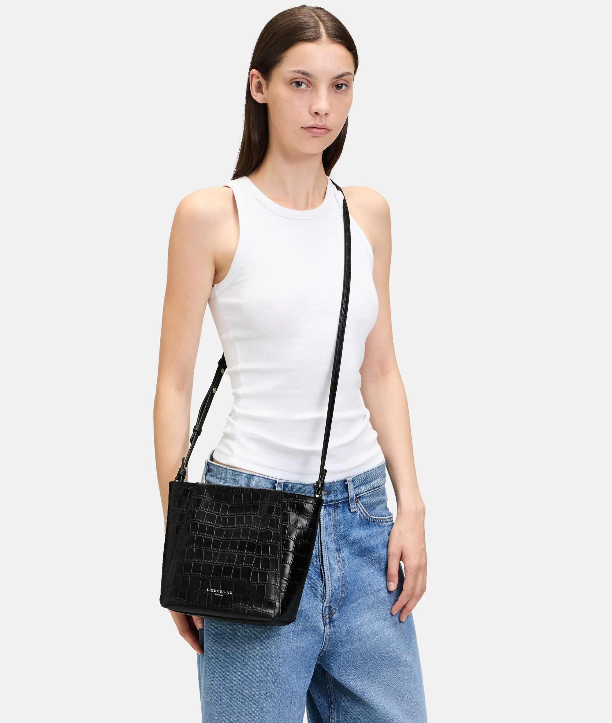 LIEBESKIND BERLIN Kroko Chudy Hobo S schwarz