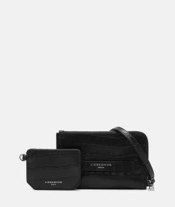 LIEBESKIND BERLIN Kroko Lora Pouch schwarz