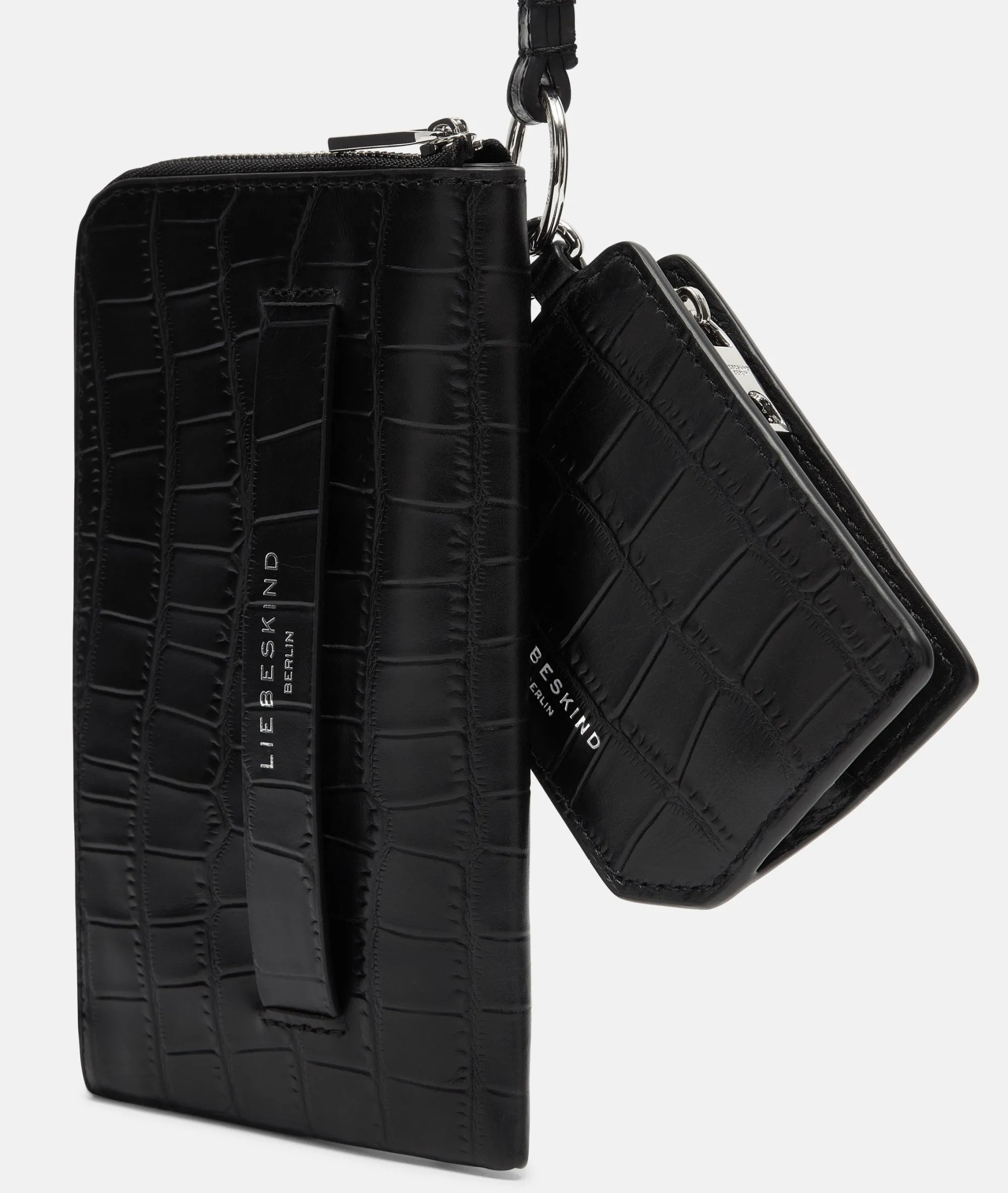 LIEBESKIND BERLIN Kroko Lora Pouch schwarz
