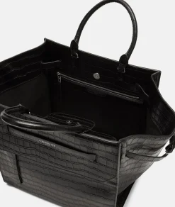 Sale LIEBESKIND BERLIN Kroko Lora Satchel L schwarz