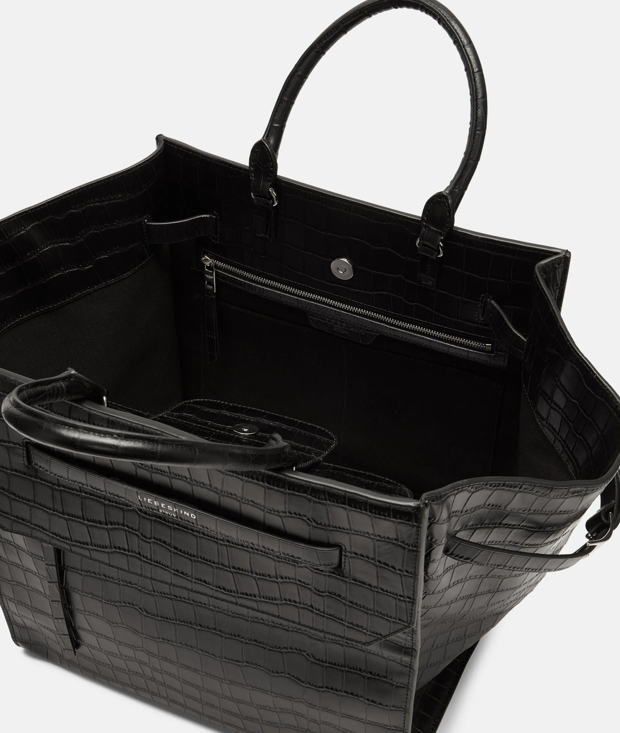 Sale LIEBESKIND BERLIN Kroko Lora Satchel L schwarz