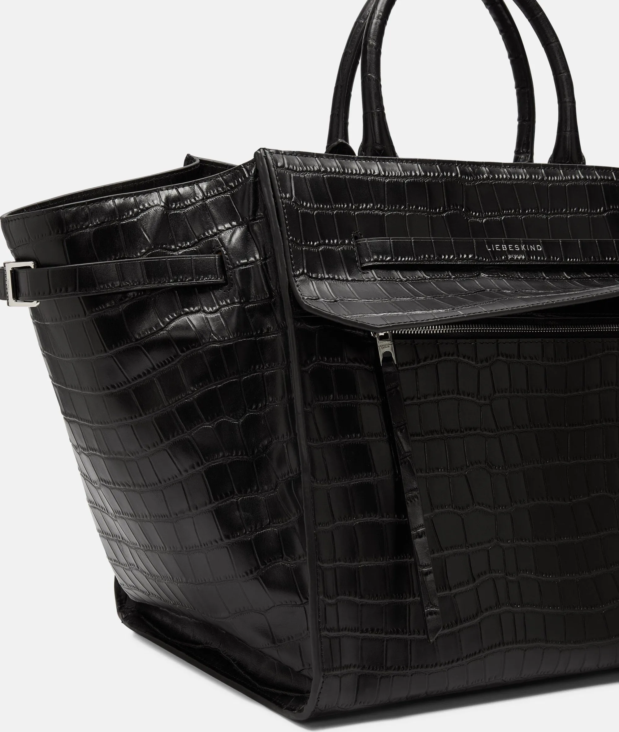 Sale LIEBESKIND BERLIN Kroko Lora Satchel L schwarz