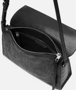 Hot LIEBESKIND BERLIN Kroko Lora Shoulder-Bag S schwarz