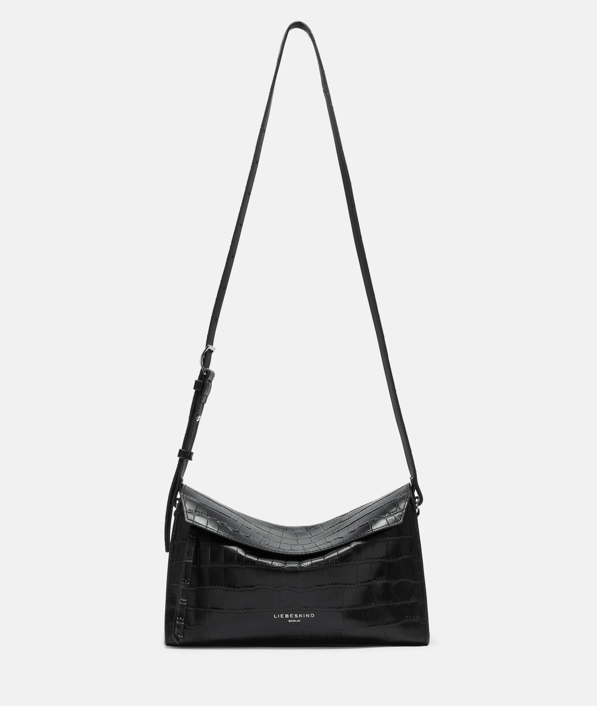 Hot LIEBESKIND BERLIN Kroko Lora Shoulder-Bag S schwarz