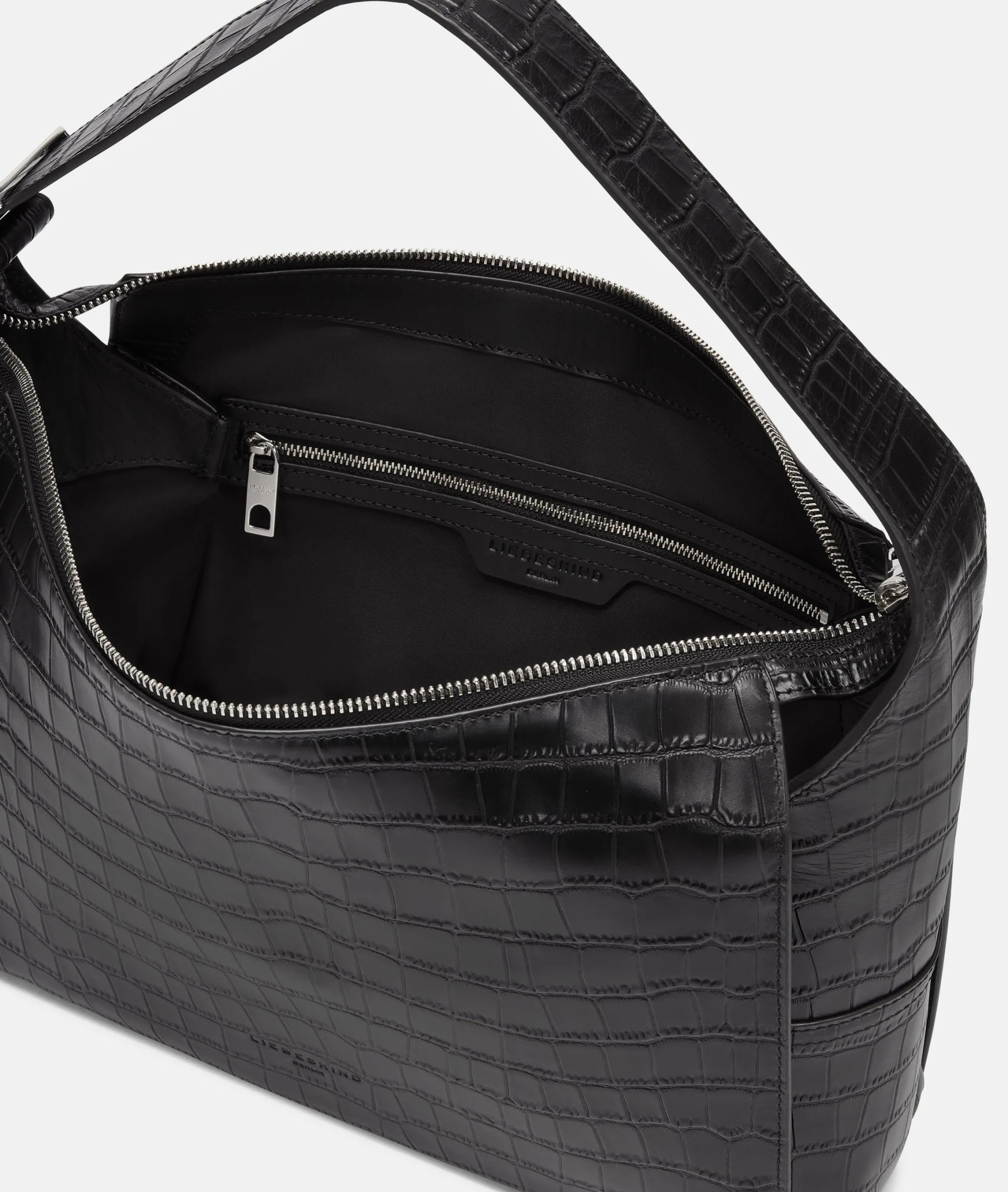 New LIEBESKIND BERLIN Kroko Lou Hobo M schwarz