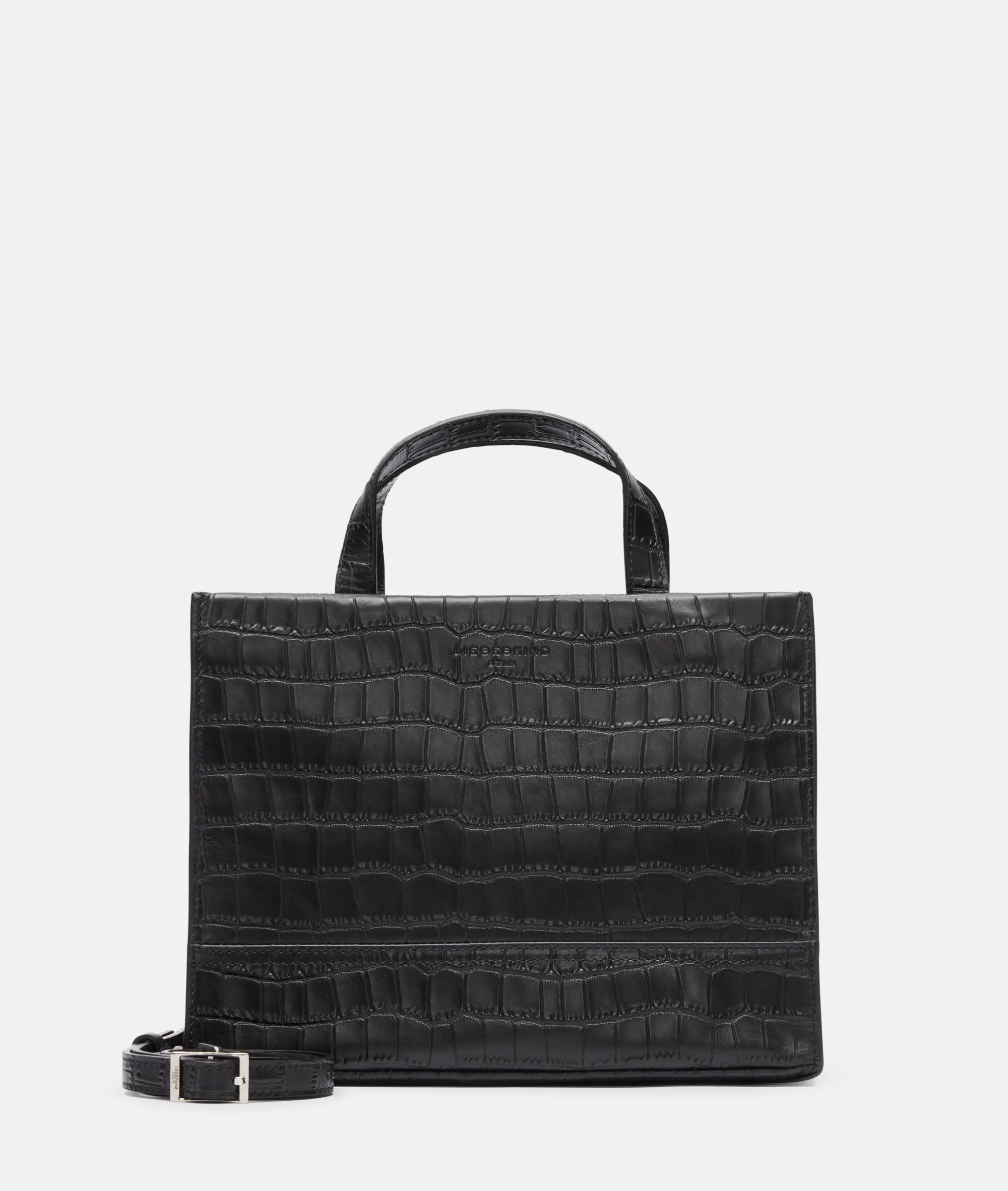 Hot LIEBESKIND BERLIN Kroko Lou Satchel M schwarz