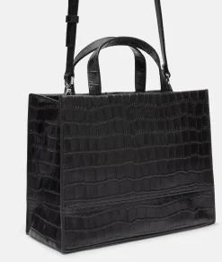 Hot LIEBESKIND BERLIN Kroko Lou Satchel M schwarz
