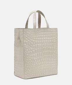 Clearance LIEBESKIND BERLIN Kroko Paper Bag Tote M creme