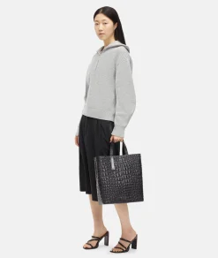 Outlet LIEBESKIND BERLIN  Kroko Paper Bag Tote M schwarz