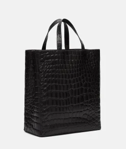 Outlet LIEBESKIND BERLIN Kroko Paper Bag Tote M schwarz