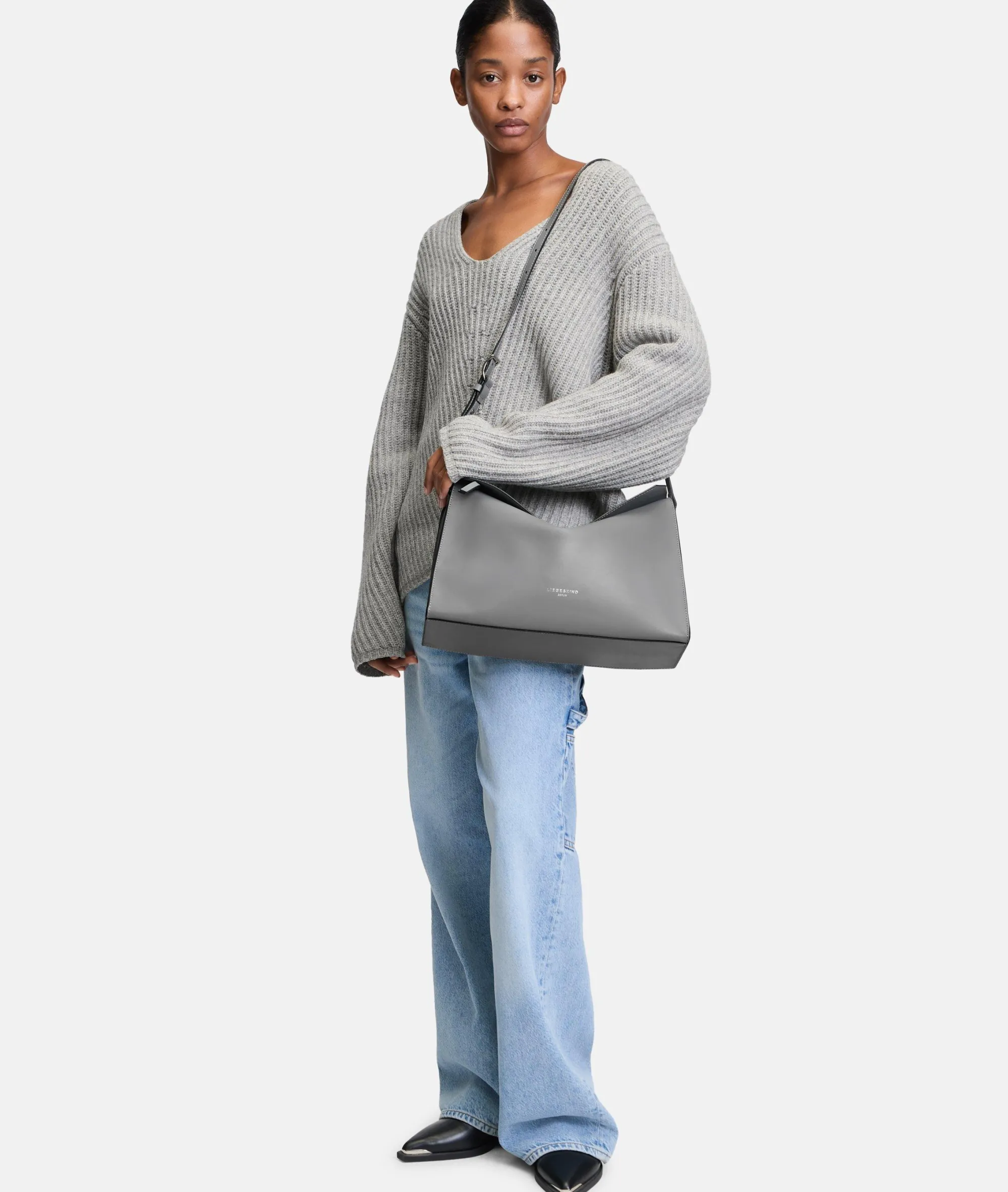 New LIEBESKIND BERLIN Lora Crossbody M graumeliert