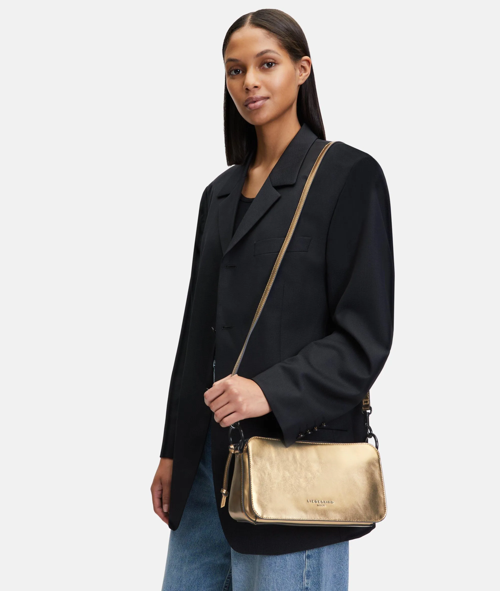 Outlet LIEBESKIND BERLIN Metallic Clarice Crossbody M gold