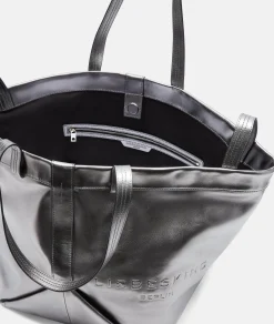 LIEBESKIND BERLIN Metallic Elvira Shopper L silber