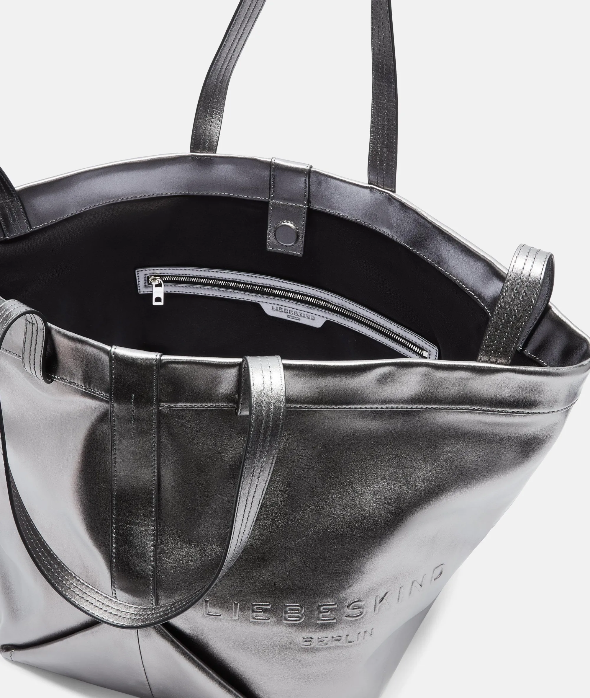 LIEBESKIND BERLIN Metallic Elvira Shopper L silber