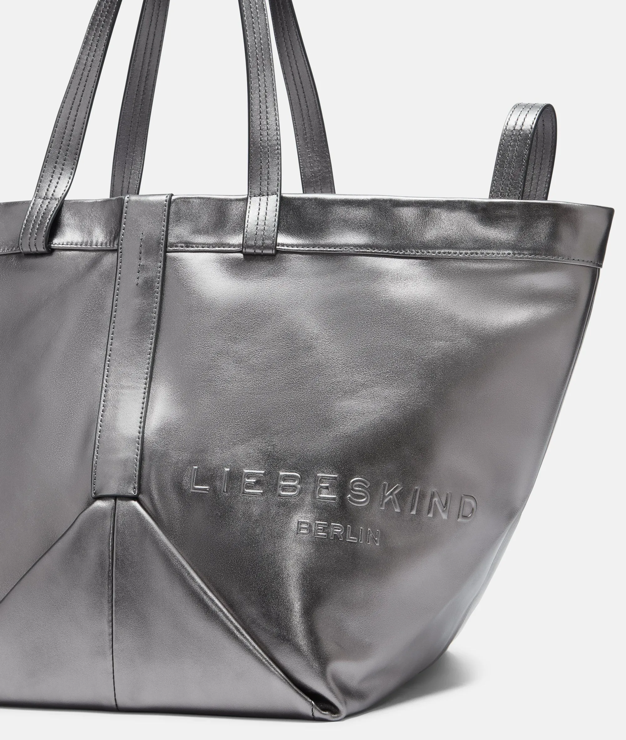 LIEBESKIND BERLIN Metallic Elvira Shopper L silber