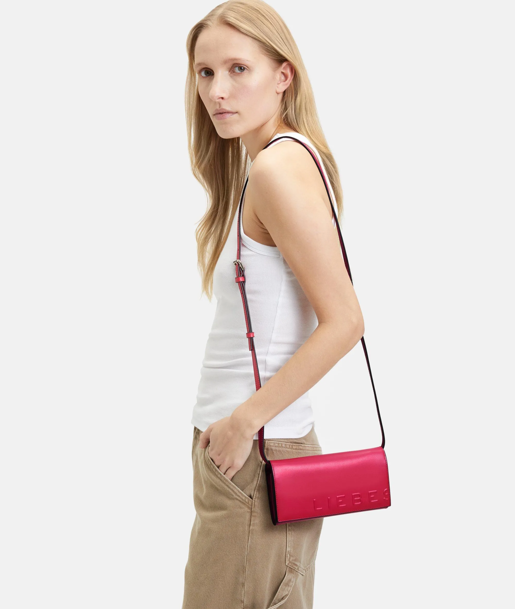 Hot LIEBESKIND BERLIN Paper Bag Crossbody XS himbeere