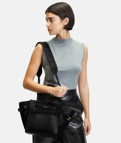 New LIEBESKIND BERLIN  Paper Bag Shoulder Strap schwarz